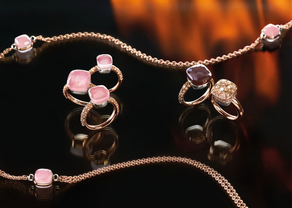 Collier et bagues Pomellato