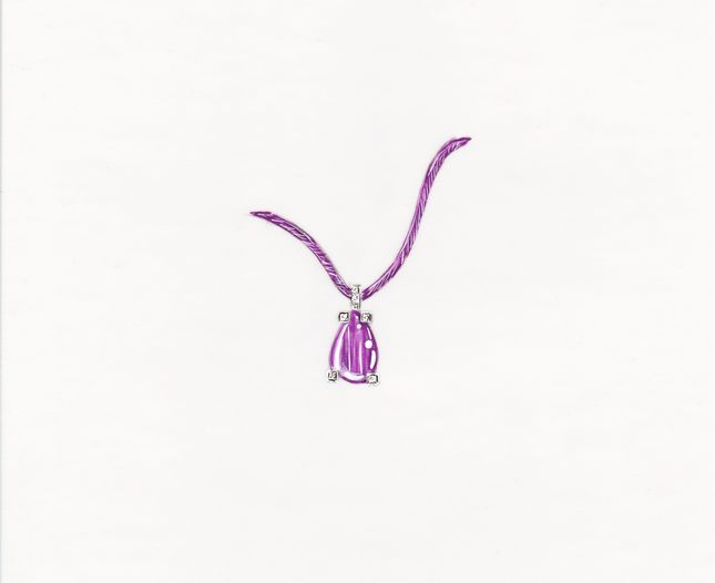 Dessin collier de la bijouterie MO Joaillier à Montpellier